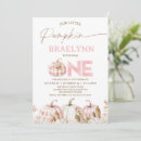 Search for pink pumpkin birthday invitations Baby girl