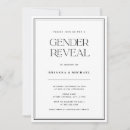 Search for neutral gender reveal invitations Black and white