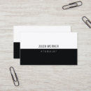 Search for half white half black business cards Minimalist
