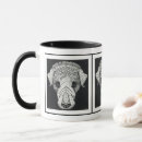 Search for dog head mugs Black and white