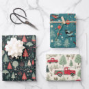 Search for vintage christmas car wrapping paper Retro