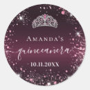 Search for tiara quinceanera stickers Pink