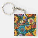 Search for yellow daisy key rings Vintage