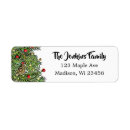 Search for pine cone return address labels Festive
