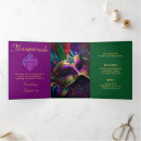 Search for purple gold masquerade party invitations Green