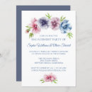 Search for purple flowers engagement party invitations Floral
