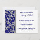 Search for blue silver anniversary invitations Floral