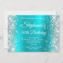 Search for aqua blue and silver invitations Foil