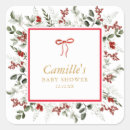 Search for elegant winter stickers Winter baby shower