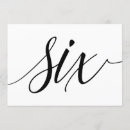 Search for table number 6 weddings Typography
