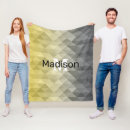 Search for grey and yellow blankets Geometric