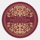 Search for red and gold wedding stickers Elegant