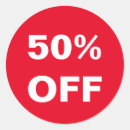 Search for fifty percent off stickers Business