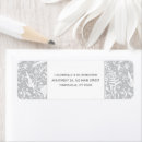 Search for silver and white return address labels Floral