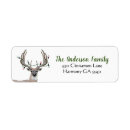 Search for rustic antlers return address labels Stag