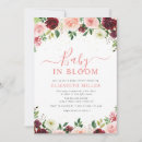 Search for burgundy floral baby shower invitations Baby in bloom