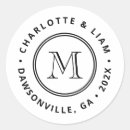 Search for monogram return address stickers Simple