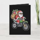 Search for riding motorcycles cards Santa