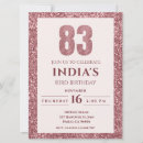 Search for 83rd invitations Glitter