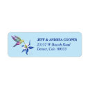 Search for hummingbirds return address labels Flower