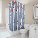 Search for tree birds shower curtains White
