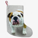 Search for english bulldog christmas stockings Red