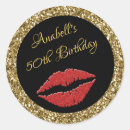 Search for red glitter lips stickers Birthday