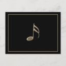 Search for black note postcards Gold
