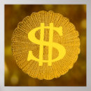 Search for dollar sign on money posters Gold