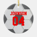 Search for soccer christmas tree decorations Red
