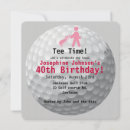 Search for golf 40th birthday invitations Golfer