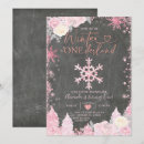Search for snowflake birthday invitations Winter onederland