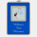 Search for stork christmas tree decorations Blue