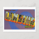 Search for vintage michigan postcards Large letter
