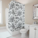 Search for vintage french shower curtains Toile de jouy