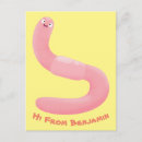 Search for a worm postcards Cartoon