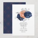 Search for navy blue peach wedding invitations Roses