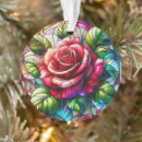 Search for stained glass art christmas tree decorations Floral