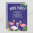 Search for flamingo pool party invitations Colourful