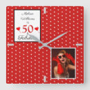 Search for 50th birthday clocks Elegant