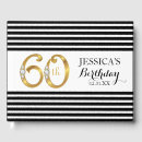 Search for 60th birthday guest books Black and gold