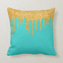 Search for turquoise and gold glitter cushions Blue