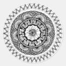 Search for mandala drawing stickers Black and white