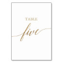 Search for number 5 Table number five