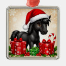 Search for black horse christmas tree decorations Illustration