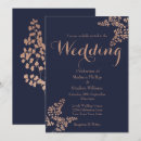 Search for faux cards invites Navy blue