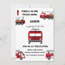 Search for fireman birthday invitations Firetruck