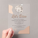 Search for lets party invitations Disco ball