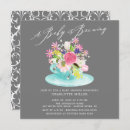 Search for baby is brewing tea invitations Watercolor floral