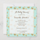 Search for mint and gold baby shower invitations Girly